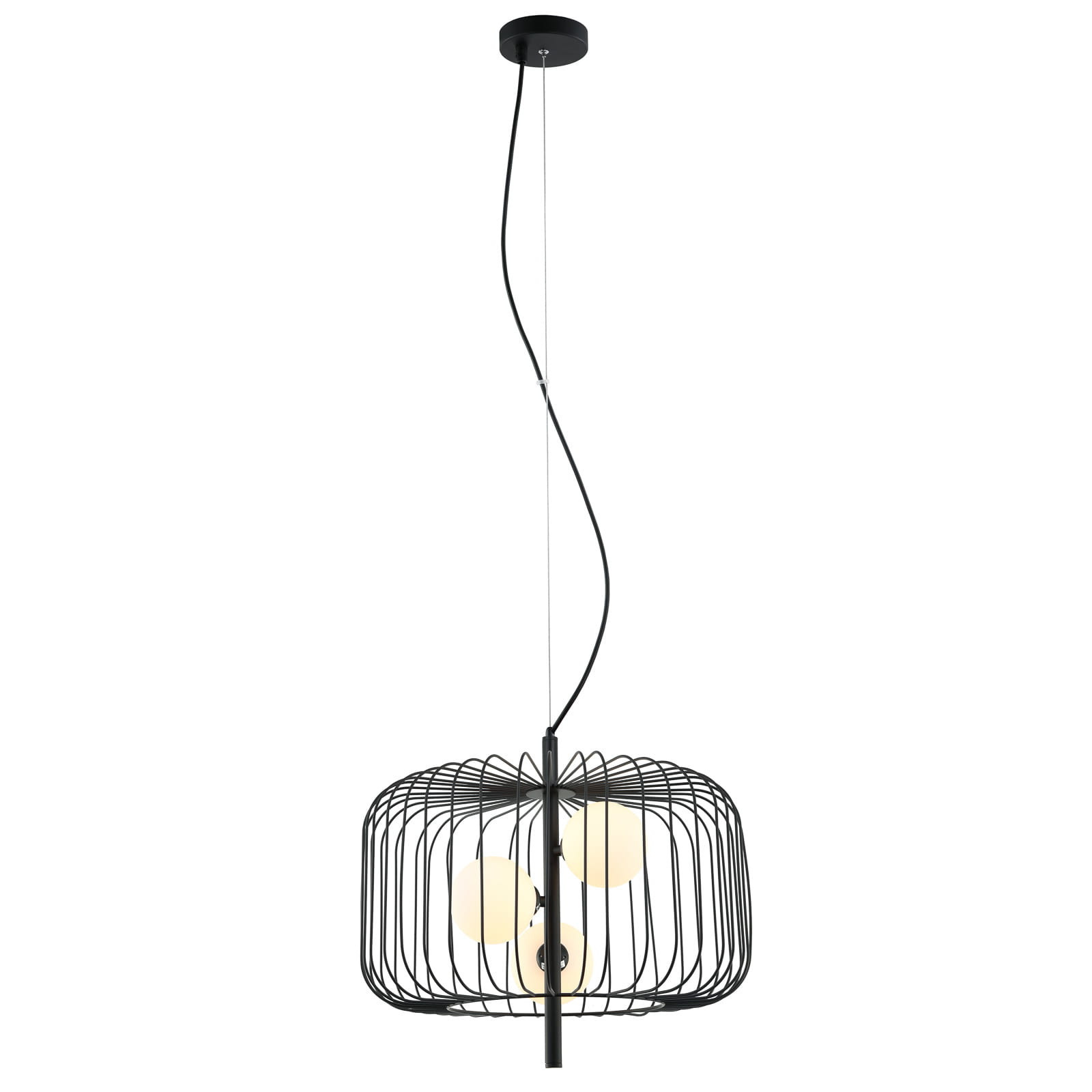 Lampa wisząca czarno-biała Daren 3xG9x25W wym: 113x43x43 cm Italux