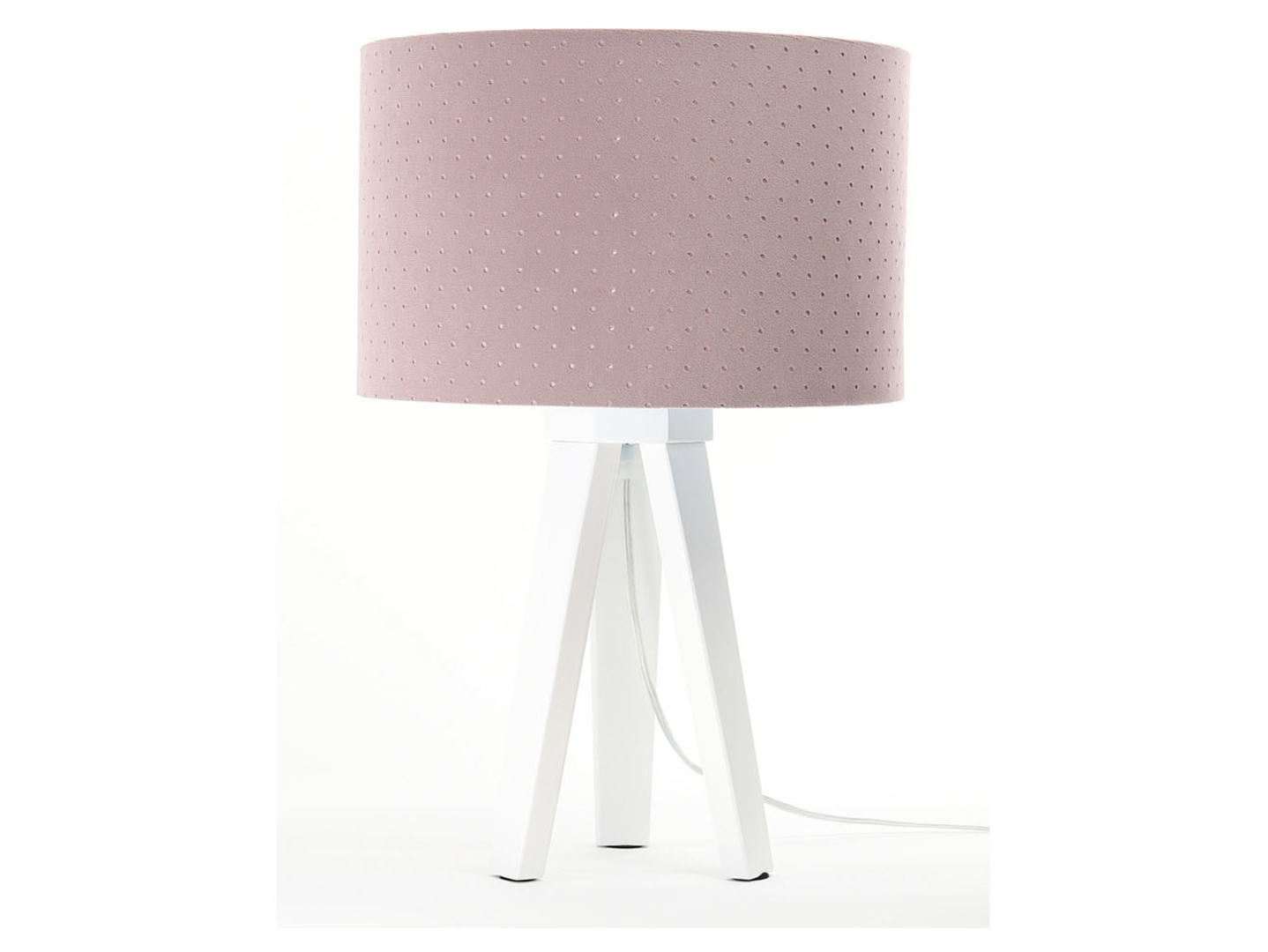 Lampa stołowa Jasmine bebe tkaninowa różowo-biała