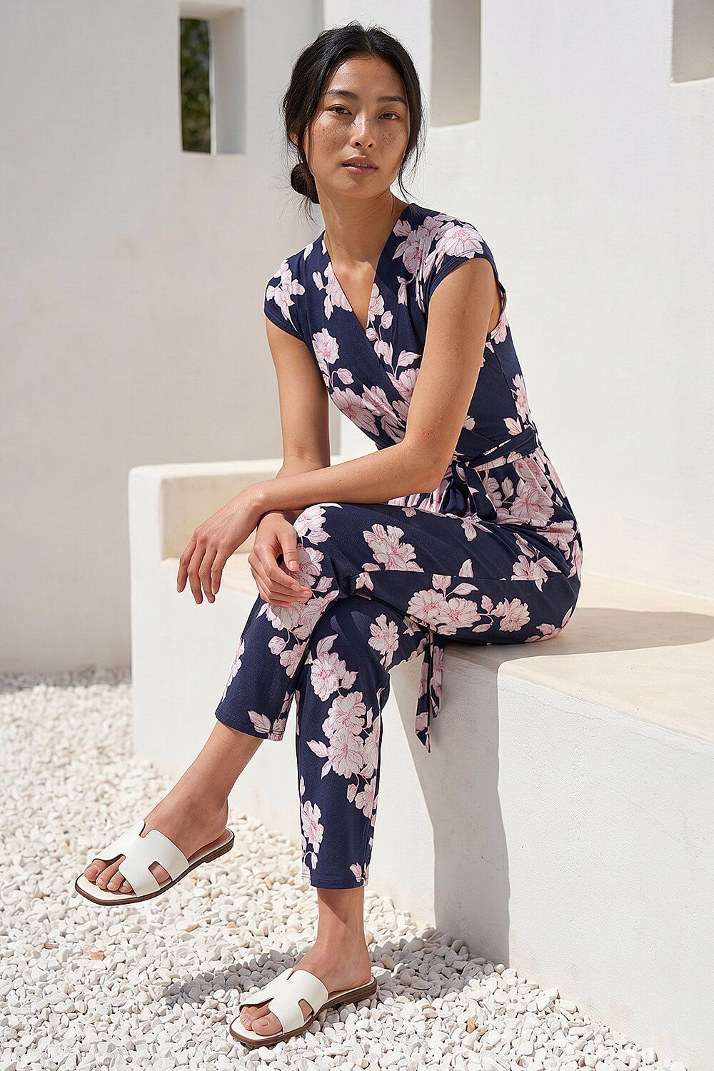 Roman Petite Floral Jumpsuit