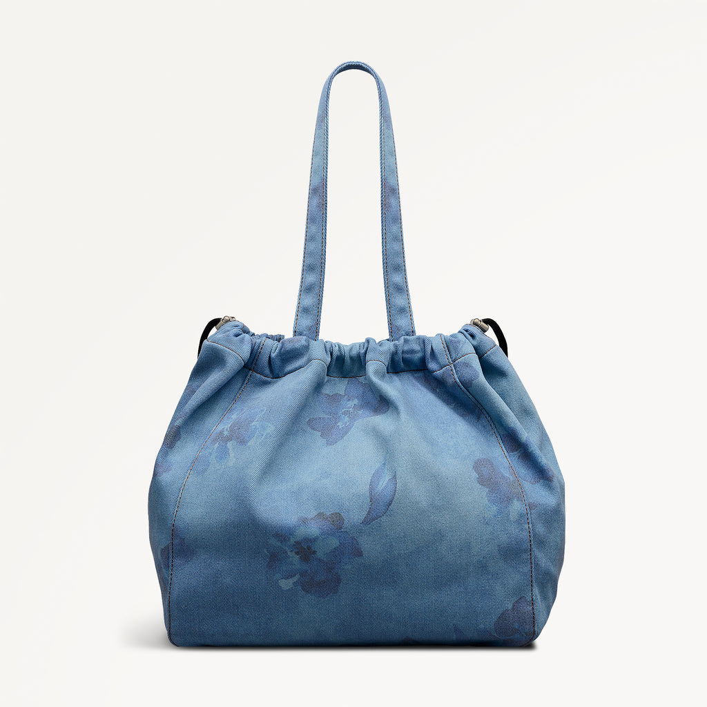 Eden Row - Denim - Large Open Top Tote