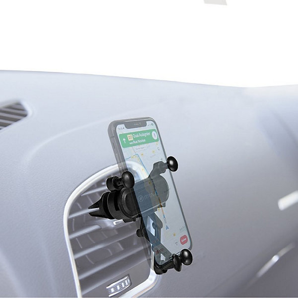 Muvit Support Voiture Universel Gravity Rotatif à 360 Fixation sur Grille d'aération Noir