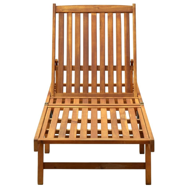 Leżak Brąz Drewno akacjowe Sun lounger vidaXL