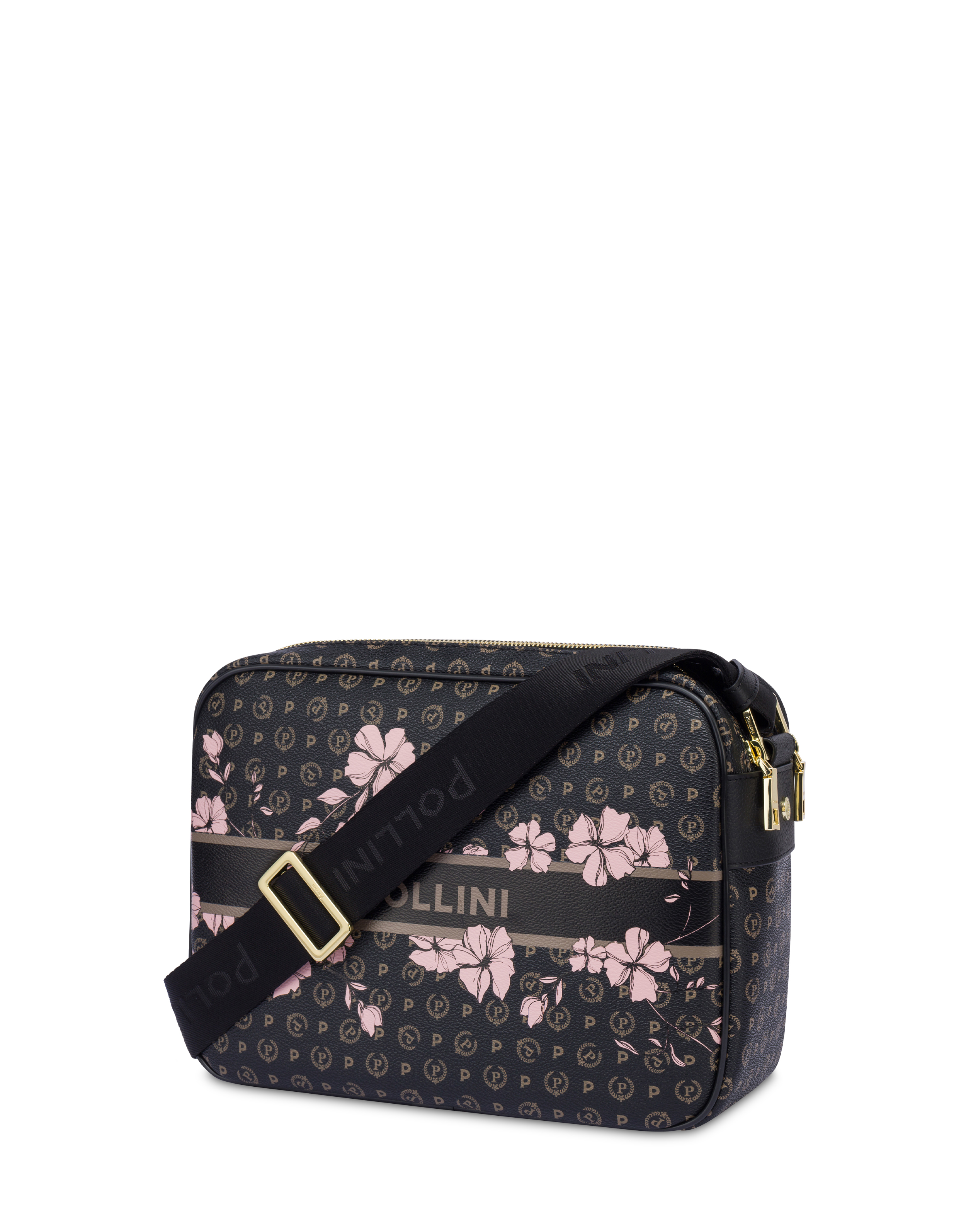 Borsa A Spalla In Heritage Marina Flower Nero/nero