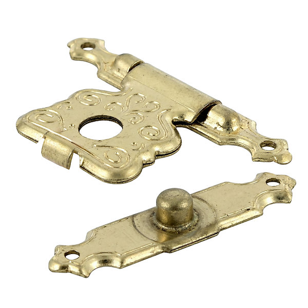2 fermoirs coffrets Acier laitonné l. 28 mm x H. 17 mm