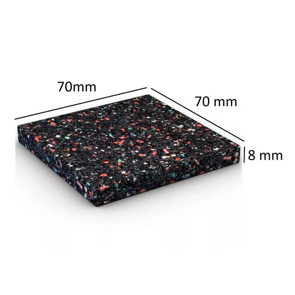 Unterleg-Pads, BxLxH: 7 x 7 x 0,8 cm, schwarz, 96 Stück, Zubehör für: Gartenhäuser