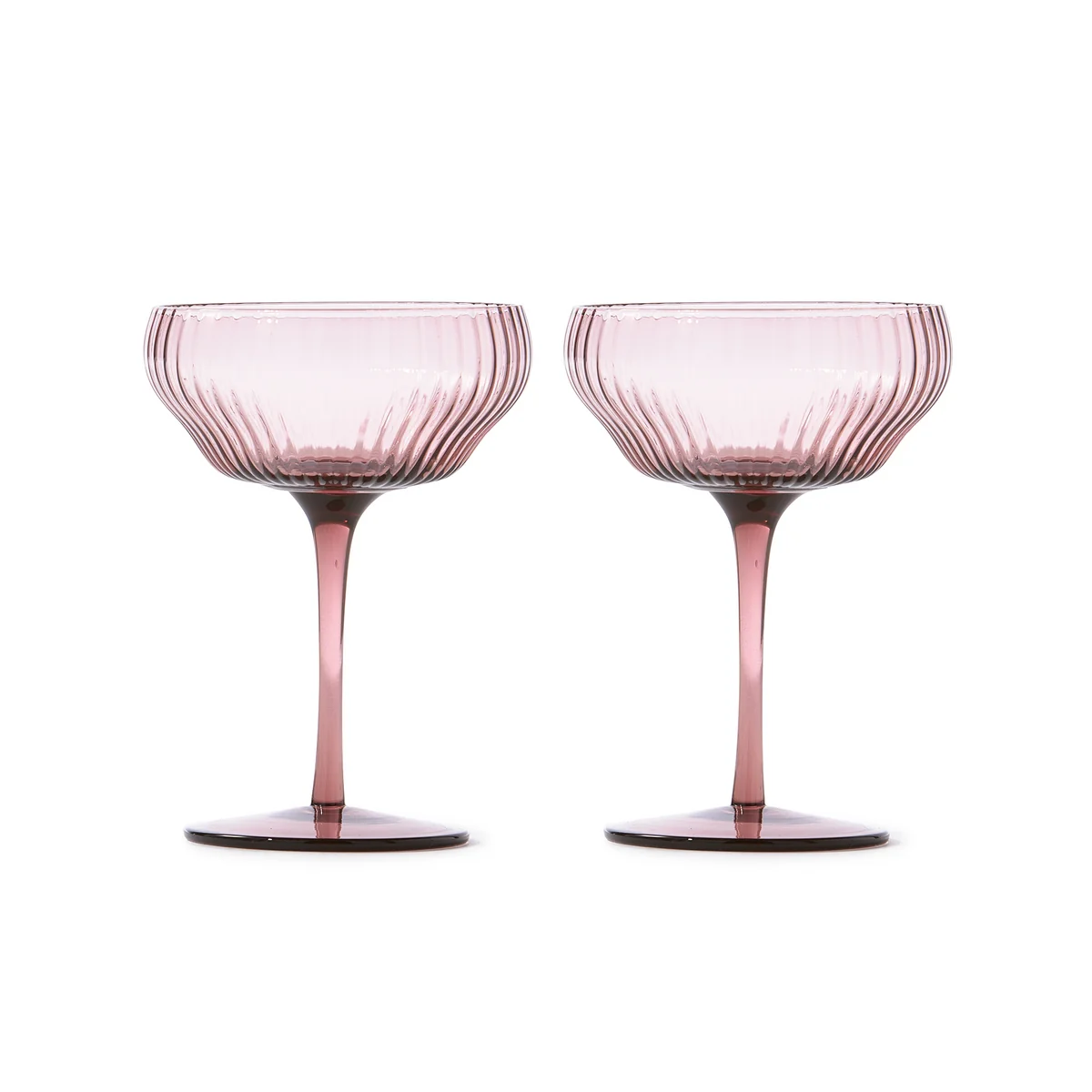 POLSPOTTEN - Pum Coupe Glas, dunkelviolett (2er-Set)