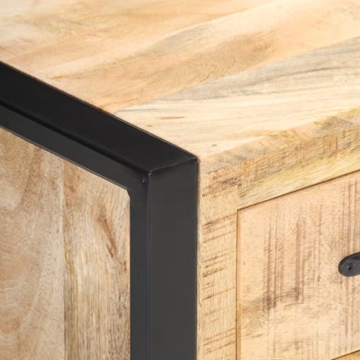 NNEVL Bedside Cabinet 40x35x55 cm Solid Mango Wood