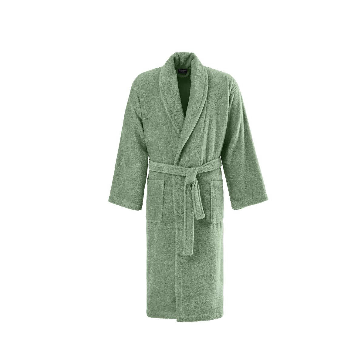 ORGANIKA - Peignoir col châle en coton bio Sauge S