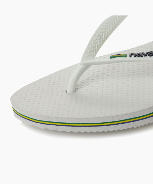 Brazil Flip Flops White - Havaianas Classic Brazil Flag Flip Flops