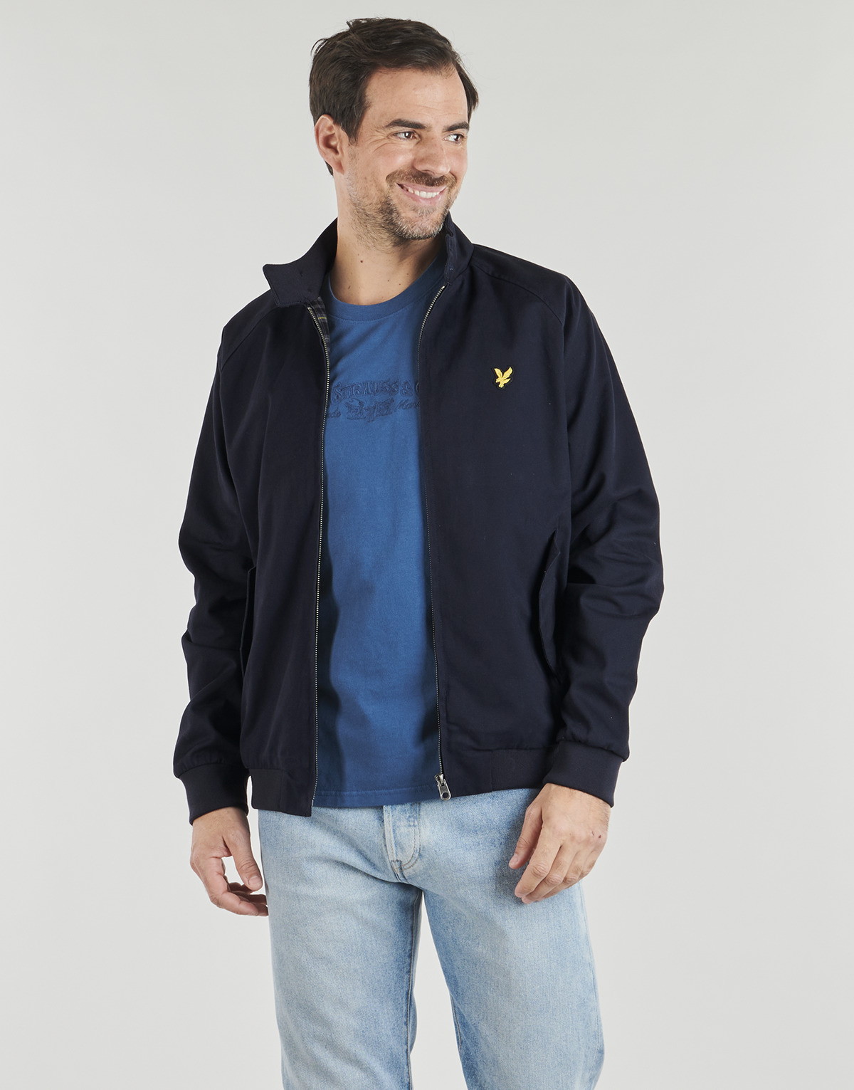 Lyle & Scott - HARRINGTON JACKET - Marine