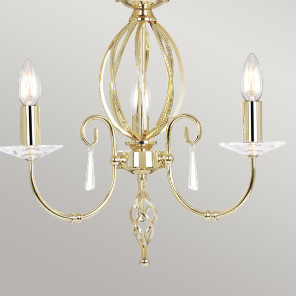 Lampa wisząca polerowany mosiądz Aegean 3xE14x60W Elstead