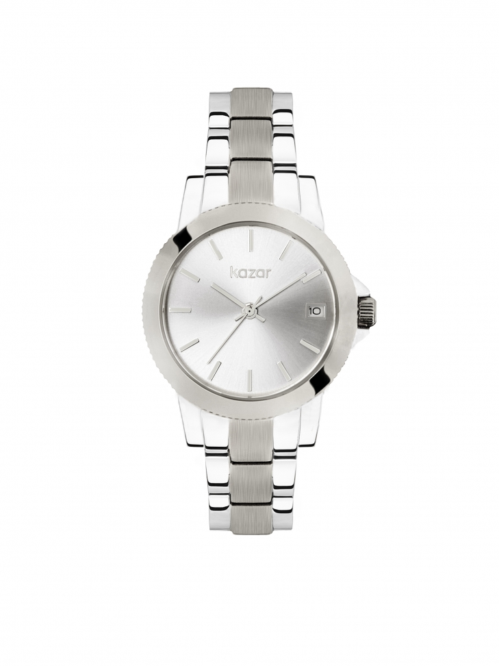 Silver minimalist women's watch