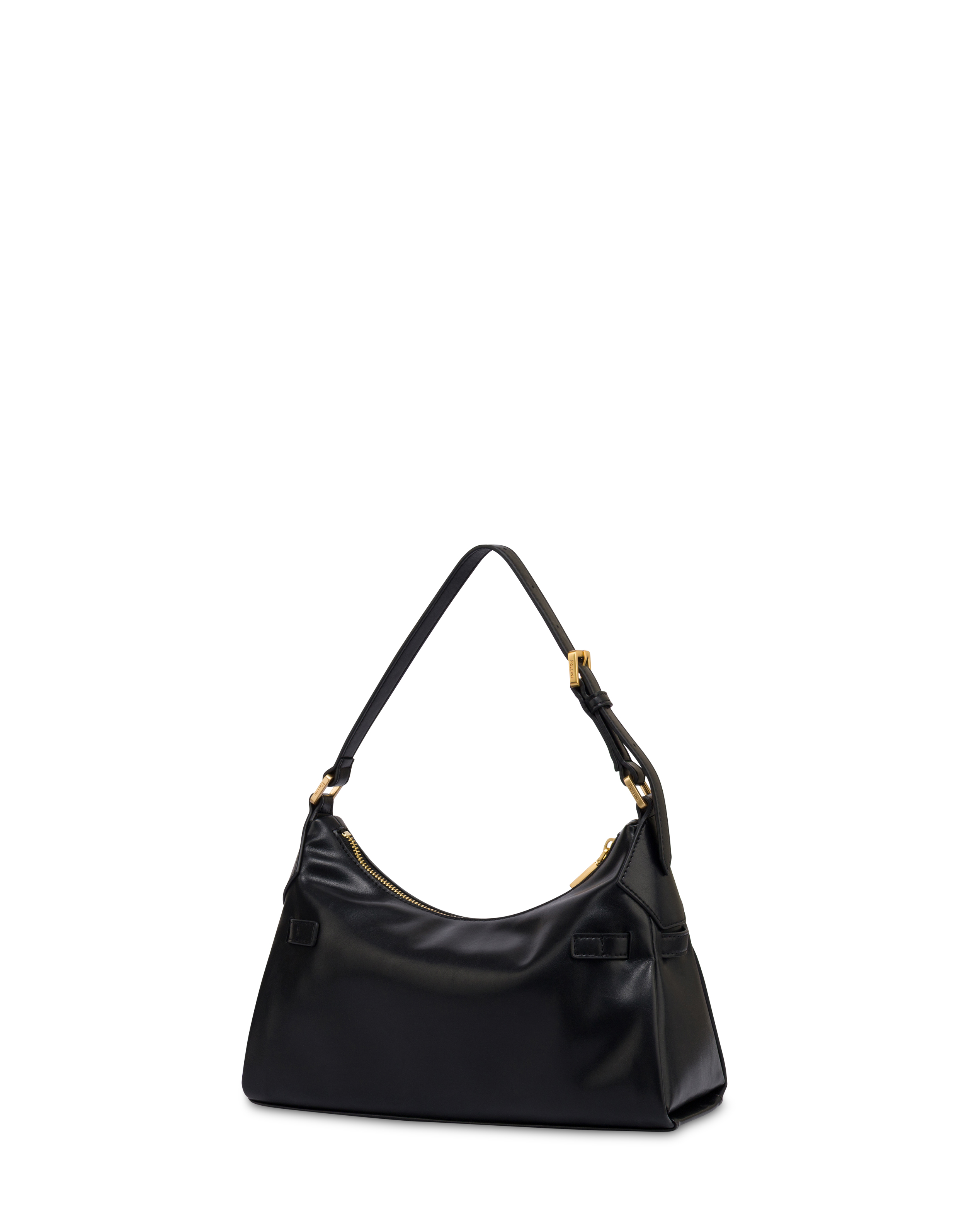 Borsa A Spalla Horizon Small In Lux Plain Pu Nero