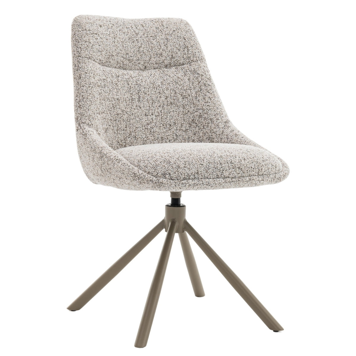 DÉJA Living Eetkamerstoel Malou - Beige/Taupe - Draaibaar - Set van 2