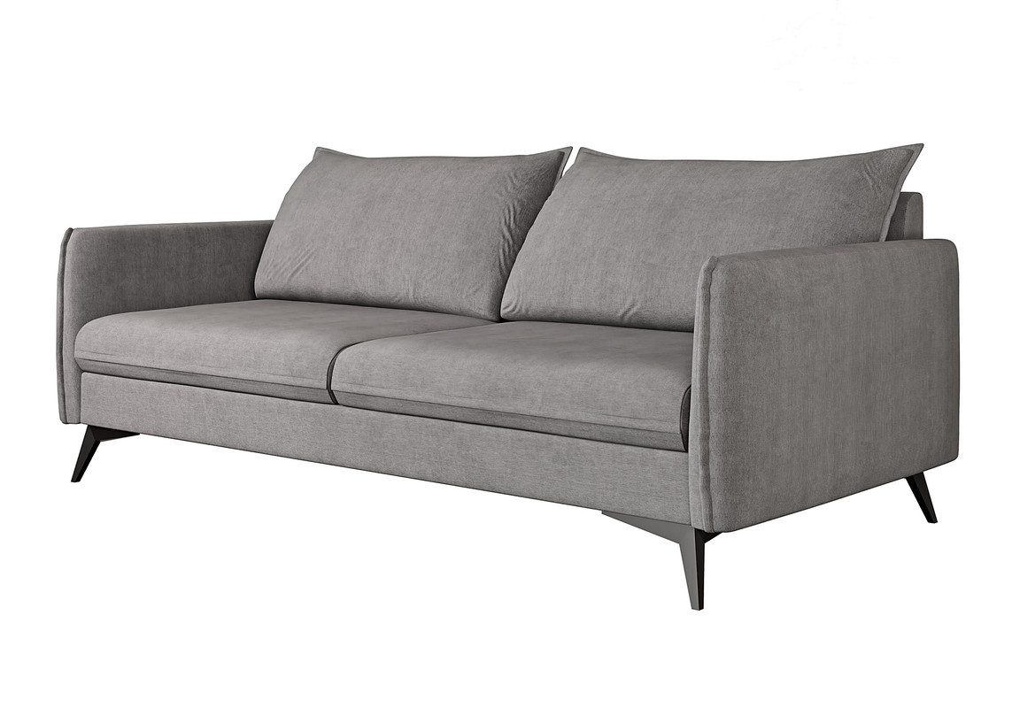 Ropez Juli Bis sofa 3 osobowa nogi metalowe tkanina szary