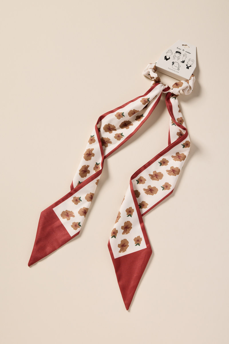 Shelley Floral Ponytail Scarf