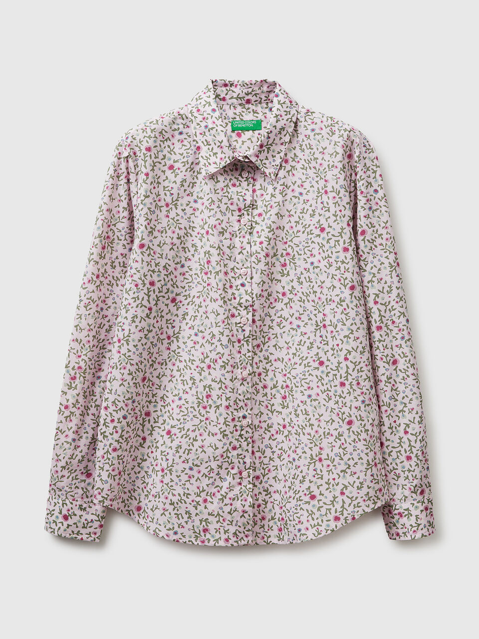 Patterned shirt in lightweight cotton