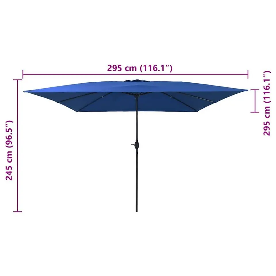 vidaXL - Tuinparasol - Blauw - Polyester