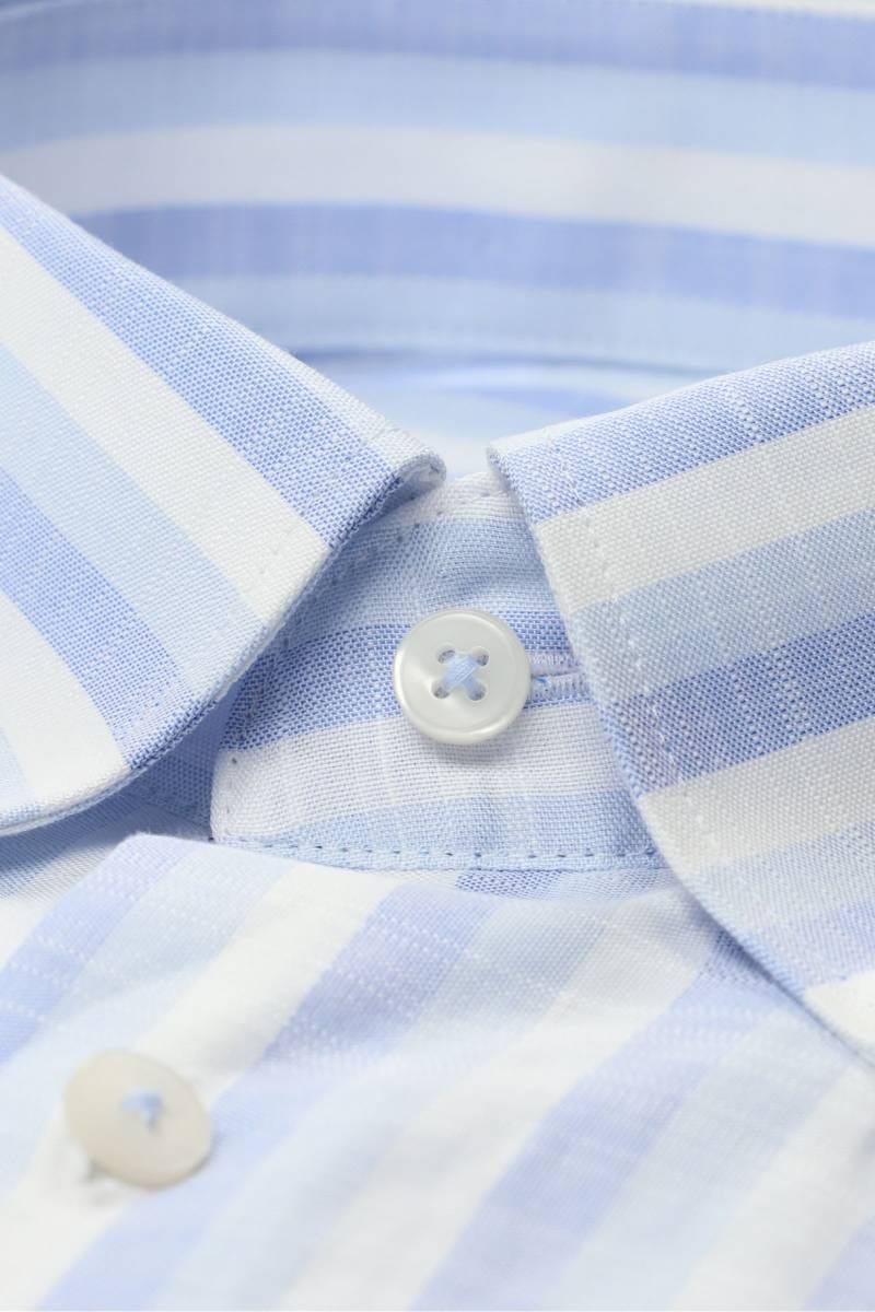 ETERNA Modern Fit Tencel Hemd blau, Gestreift