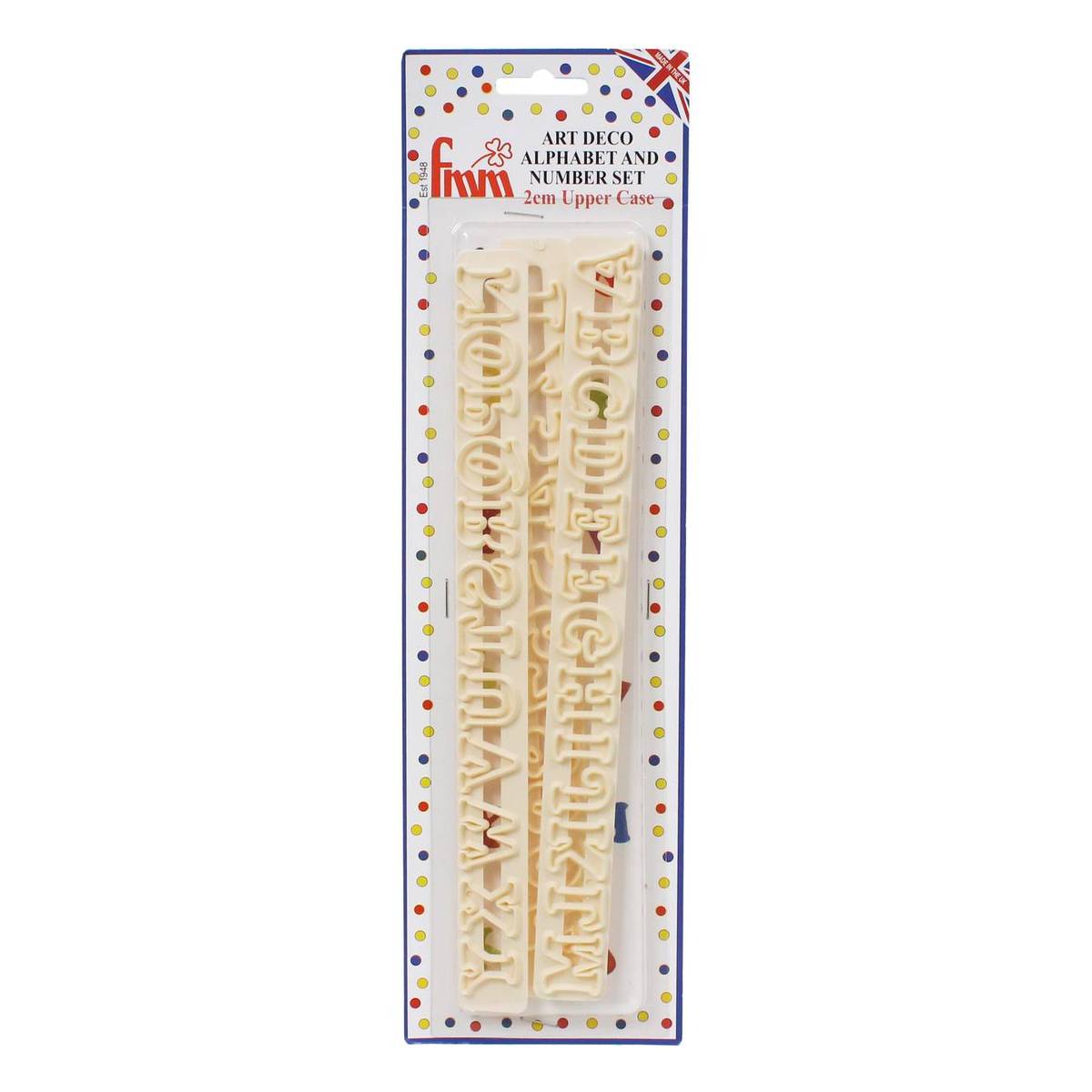 FMM Art Deco Alphabet and Number Cutters 3 Pieces