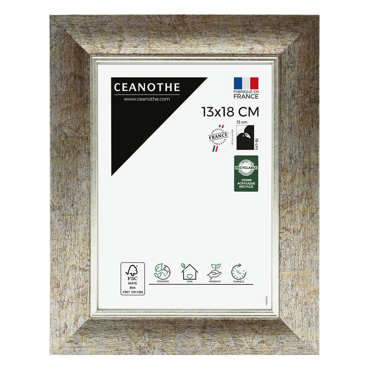 HADES - Cadre photo 13x18 cm résine recyclée