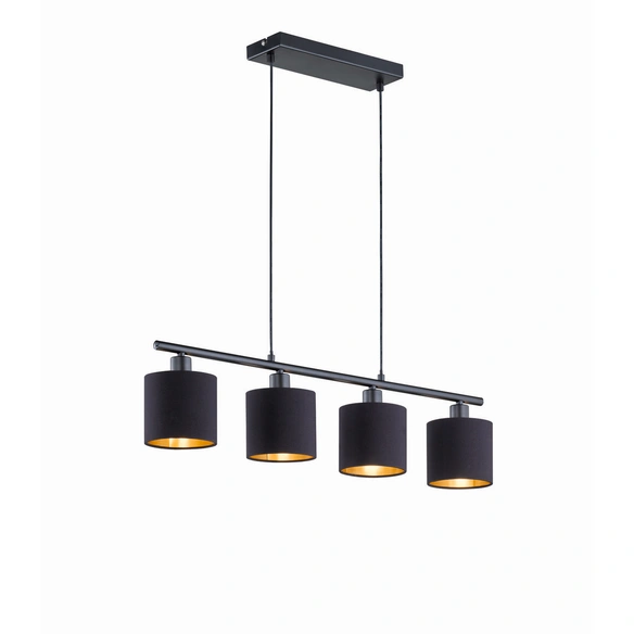 Pendelleuchte, »Tommy«, LxBxH: 75x12x150 cm, schwarz matt