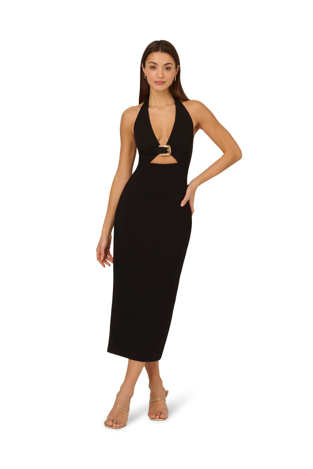Adrianna Papell Knit Crepe Midi Dress