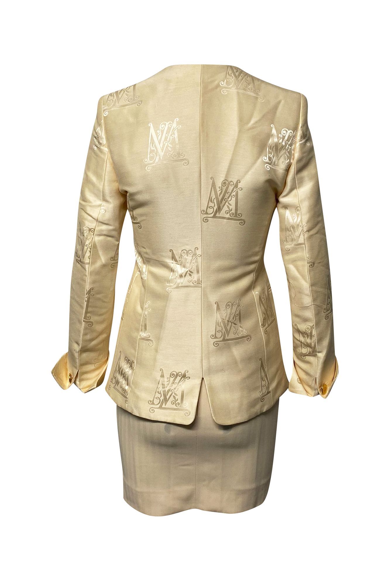 ESCADA Preloved x Margaretha Ley Skirt Suit Set in Cream Cotton