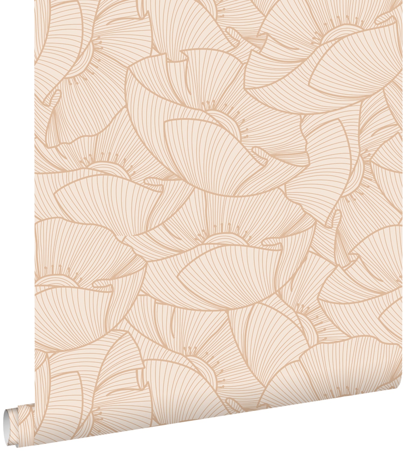 ESTAhome behang klaprozen beige - 53 cm x 10.05 m - 139705