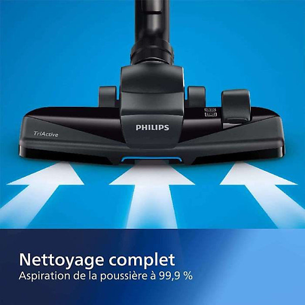 Aspirateur RobotTraineau sans sac PHILIPS PowerPro Compact - FC9332/09 - 900W - Filtre Allergy H13 - Classe énergétique A