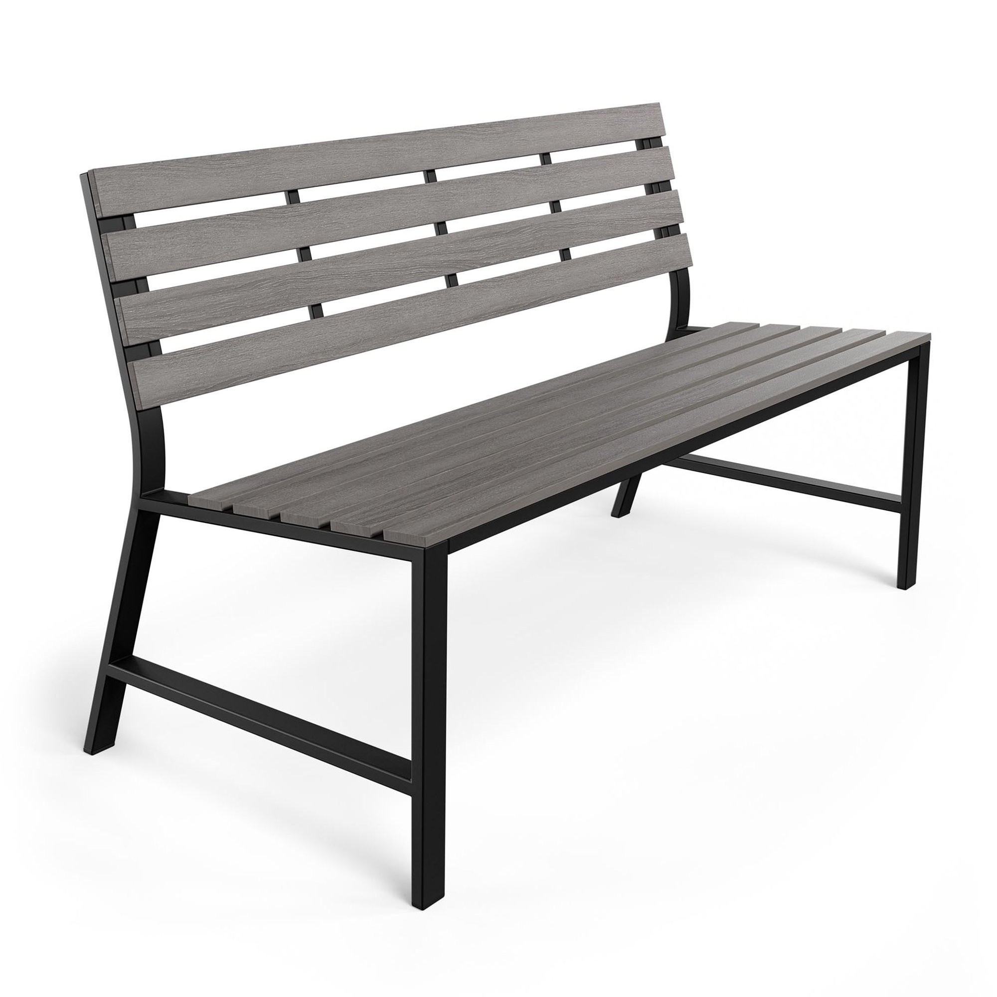 Ławka ogrodowa 130 cm Tarzo - Szara