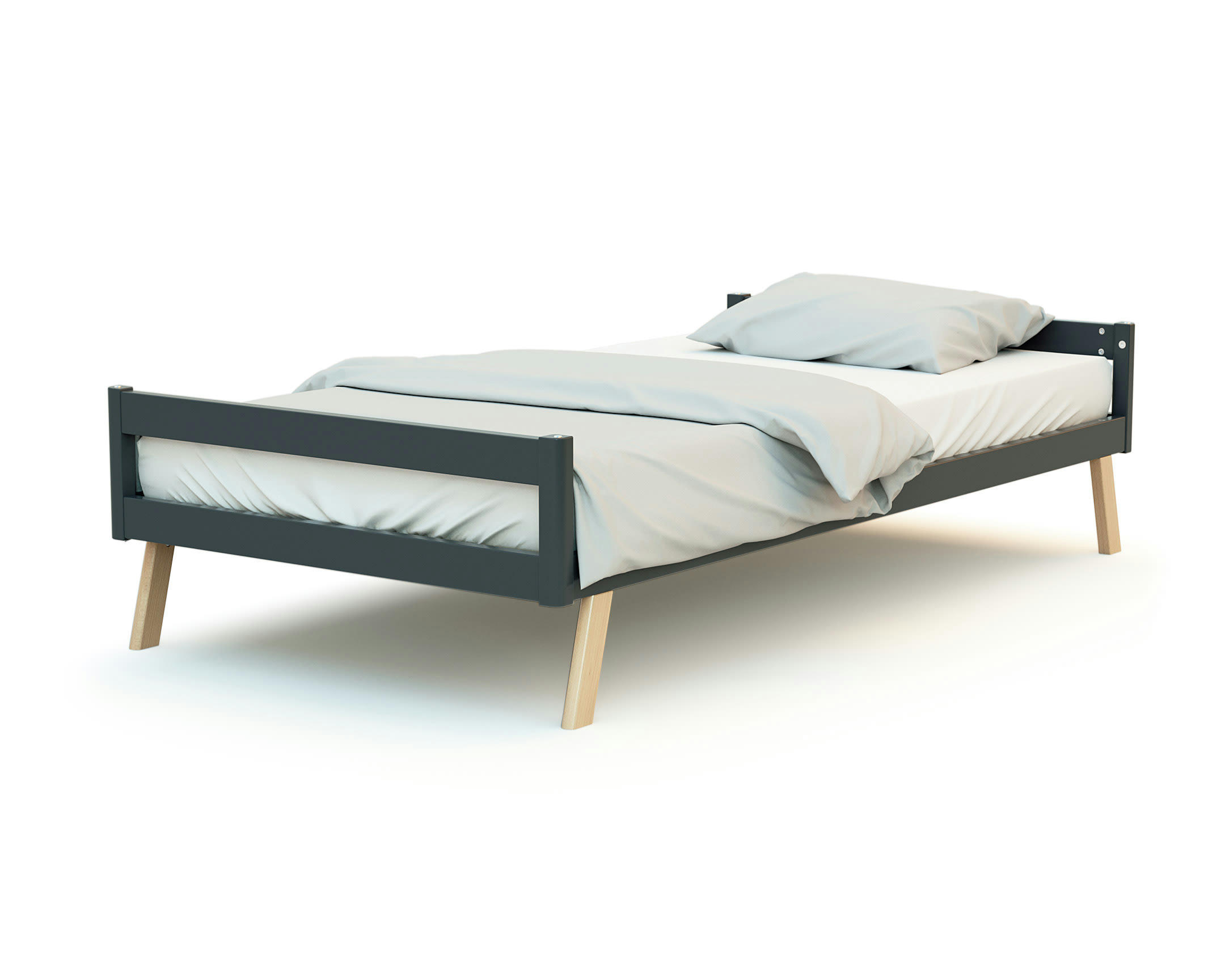 - Lit évolutif 70x140 gris graphite