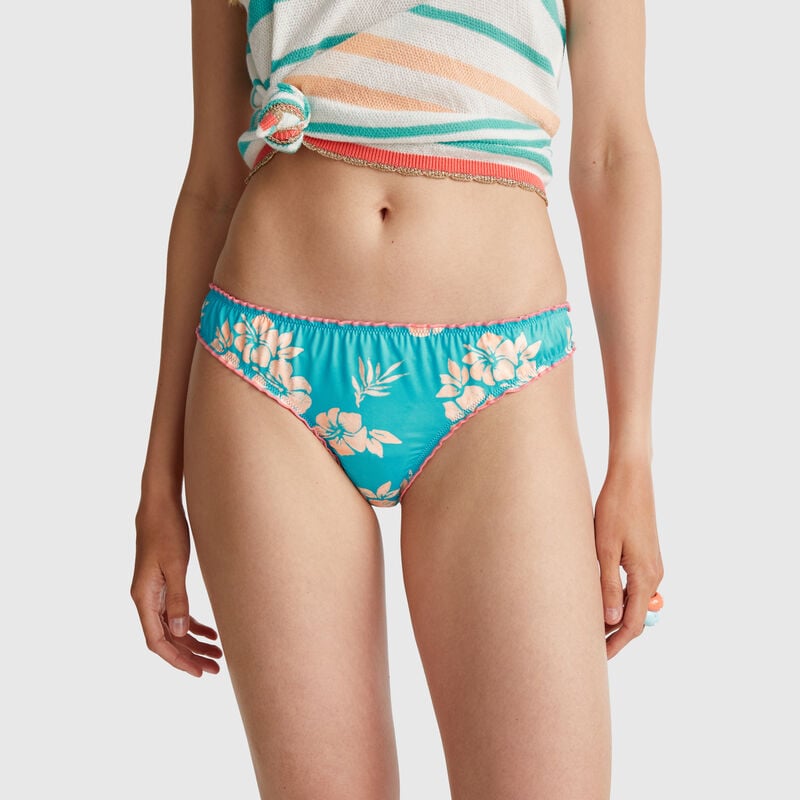 Swim bottoms with floral print
