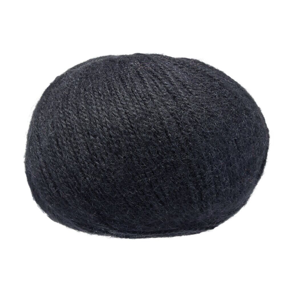 Pelote fil à tricoter acrylique et laine Cantate 50g noir