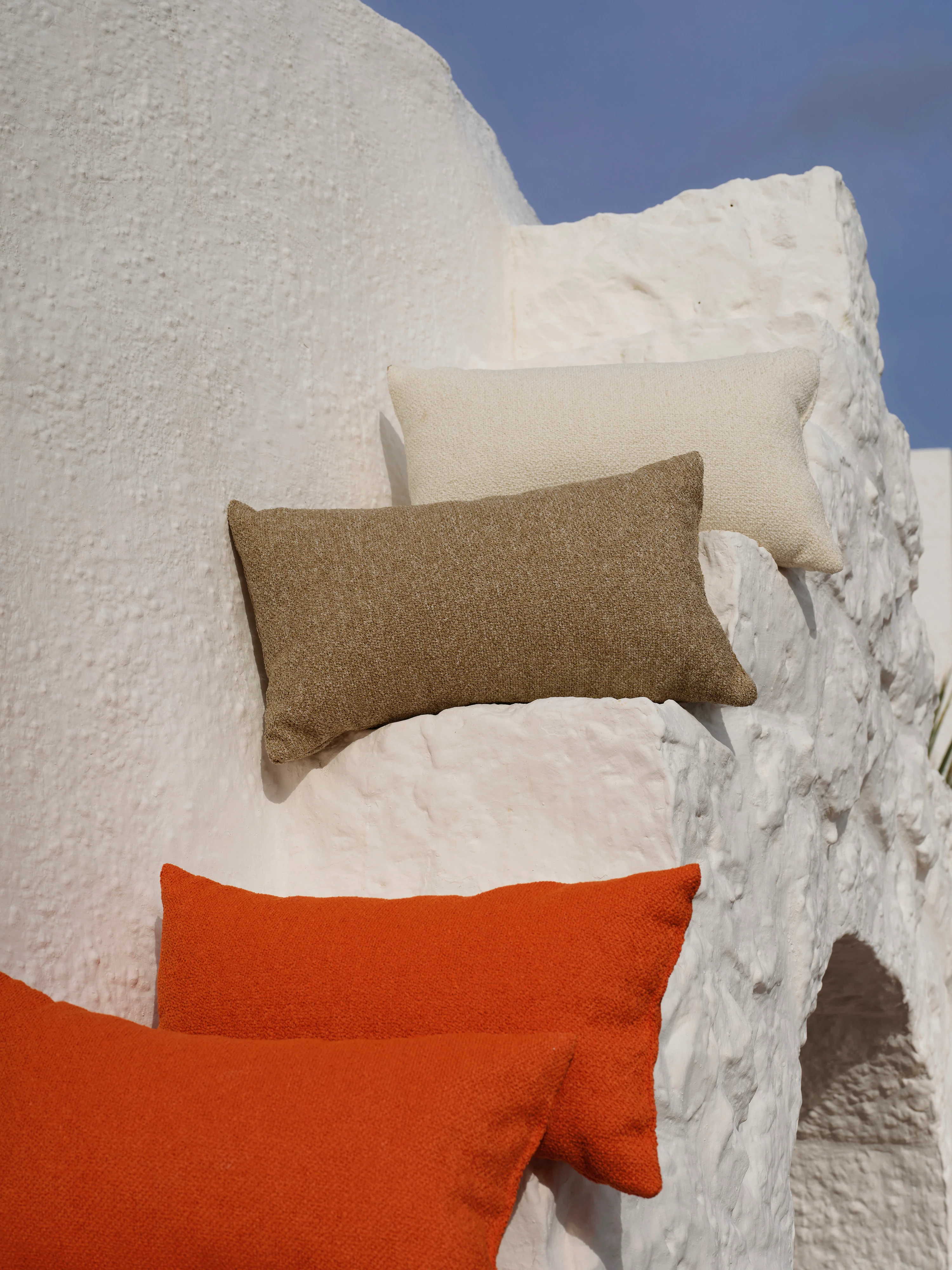 Bouclé-Outdoor-Kissen Alka
