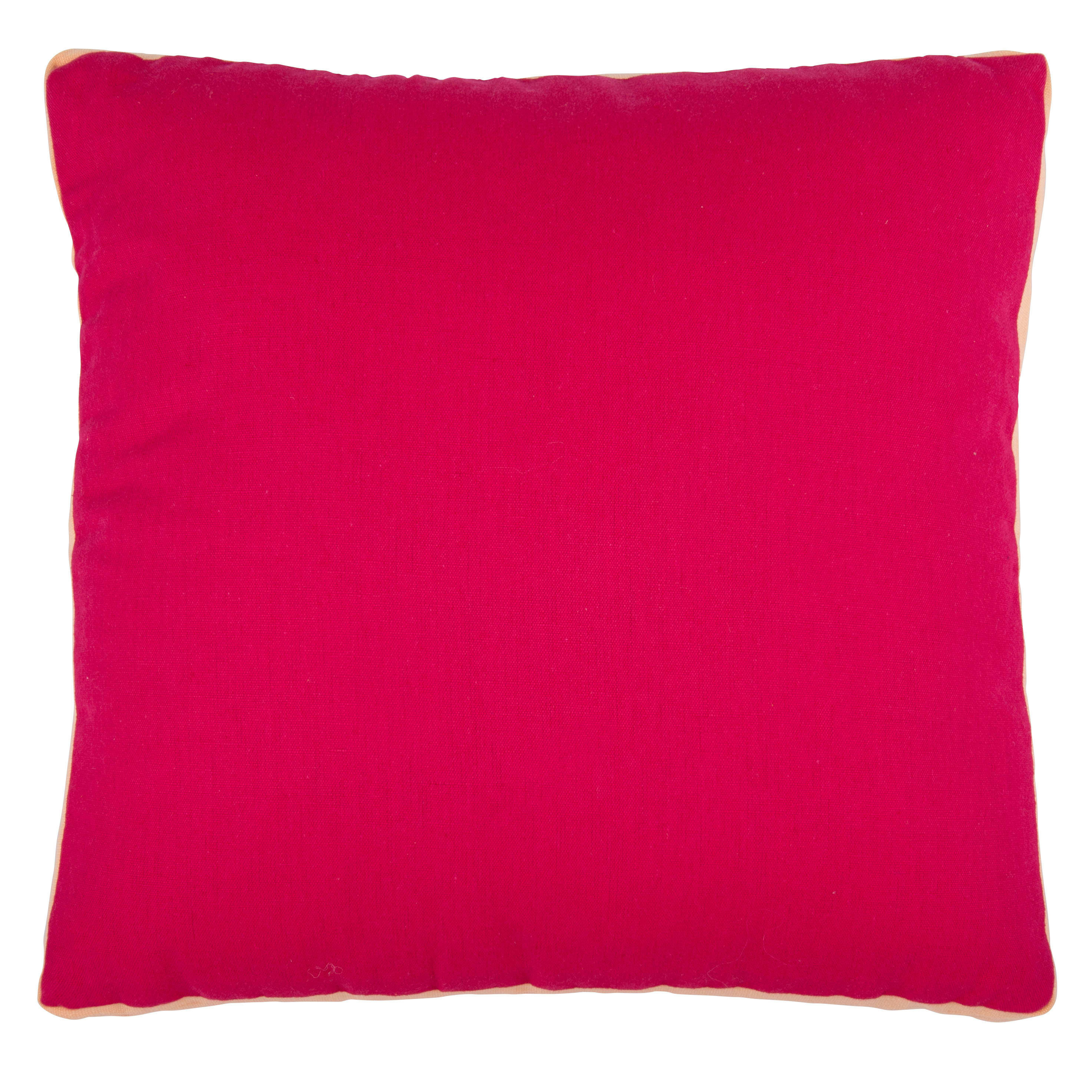 COVELO - Coussin en polyester recyclé rose framboise écrasée 40x40