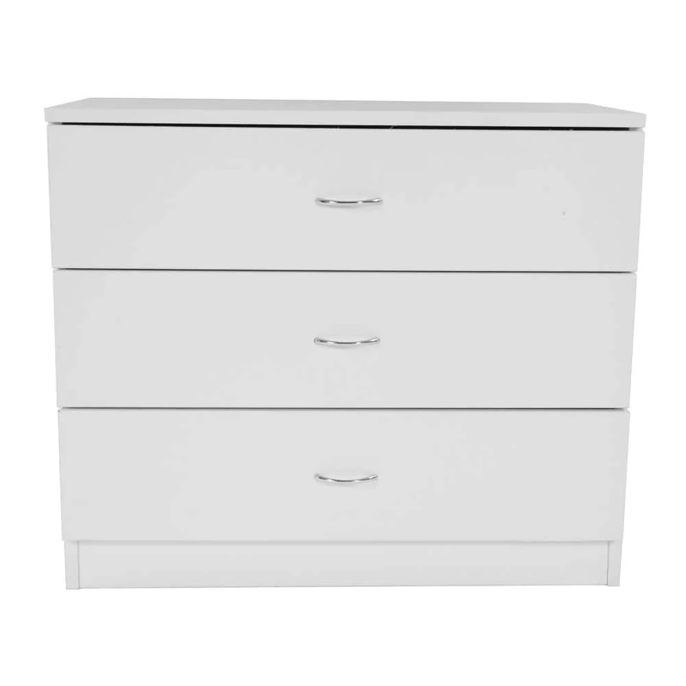 Modern Simple 3-Drawer Dresser White