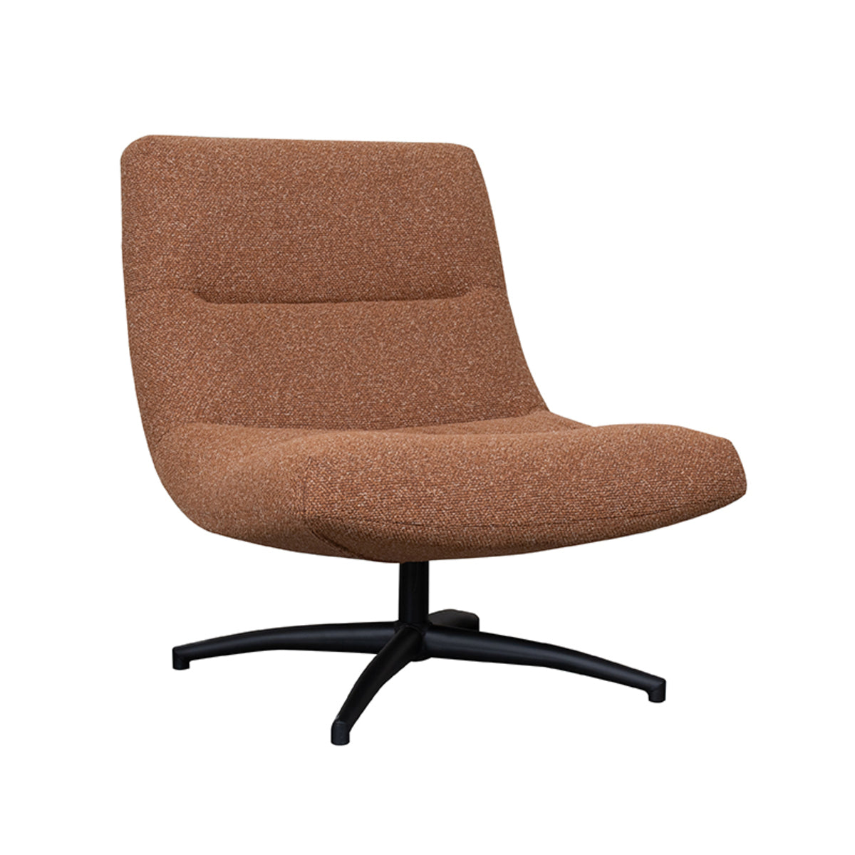 LABEL51 - Draaifauteuil Calix - Coral Royal Boucle - Zwart Metaal