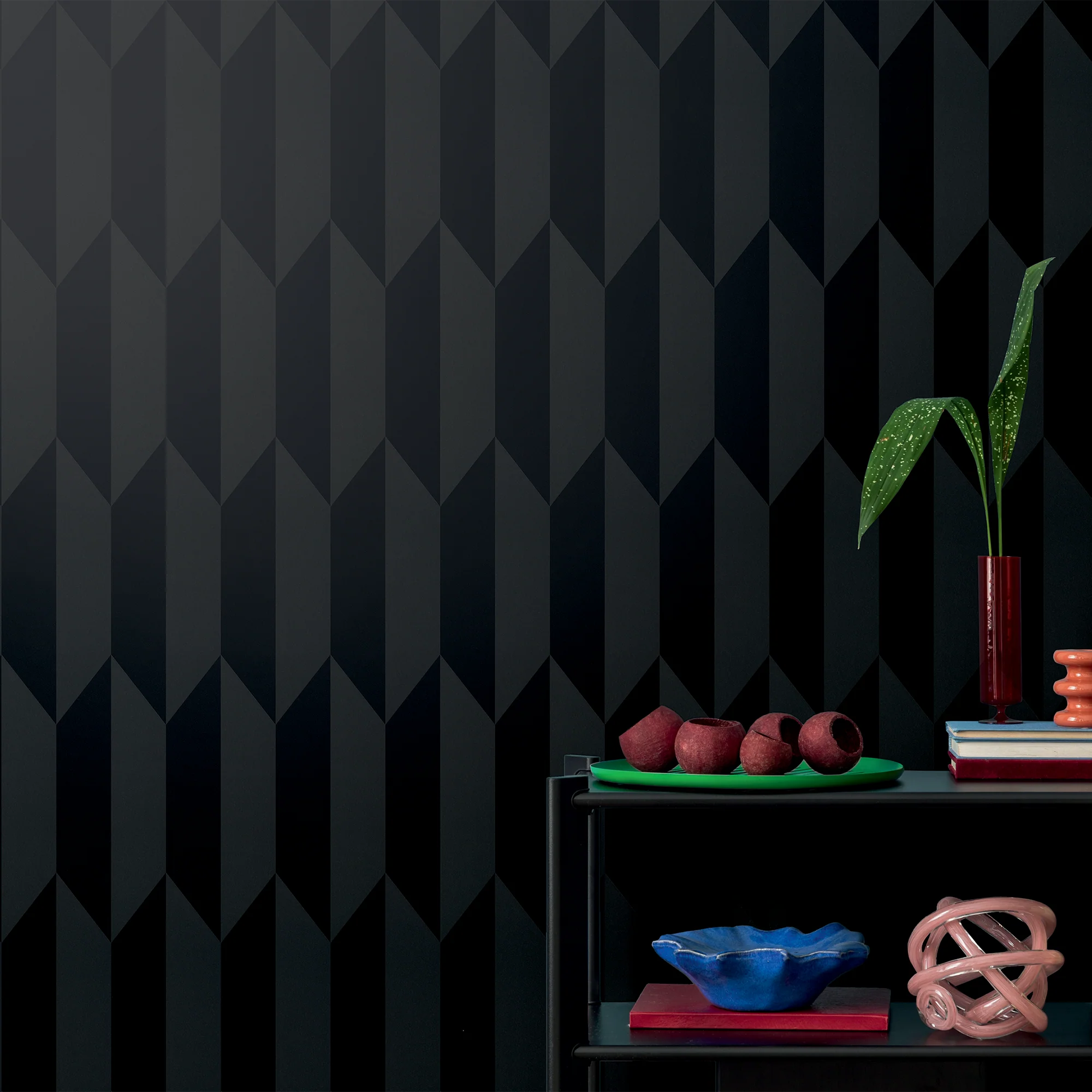 CosmoLiving Papier peint intissé GRAPHIC GROOVE noir