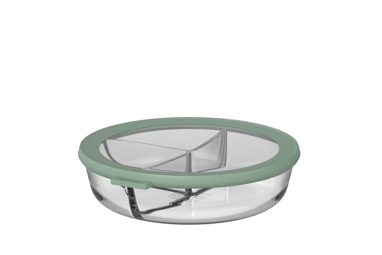 Cirqula glazen meal prep tray met 3 vakken 1000 ml &ndash; Nordic sage