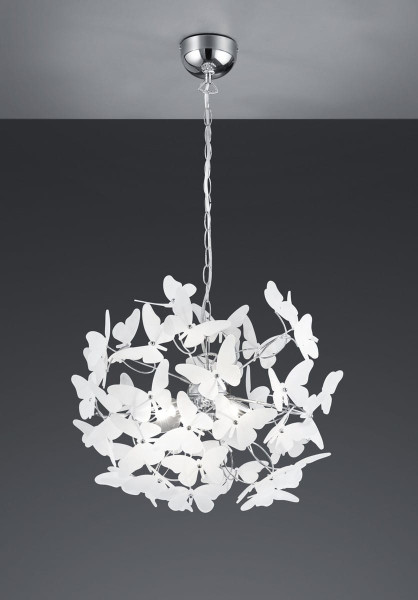 Lampa wisząca srebrno-wielokolorowy BUTTERFLY 4xG9x28W wym: 150x50x50 cm RL