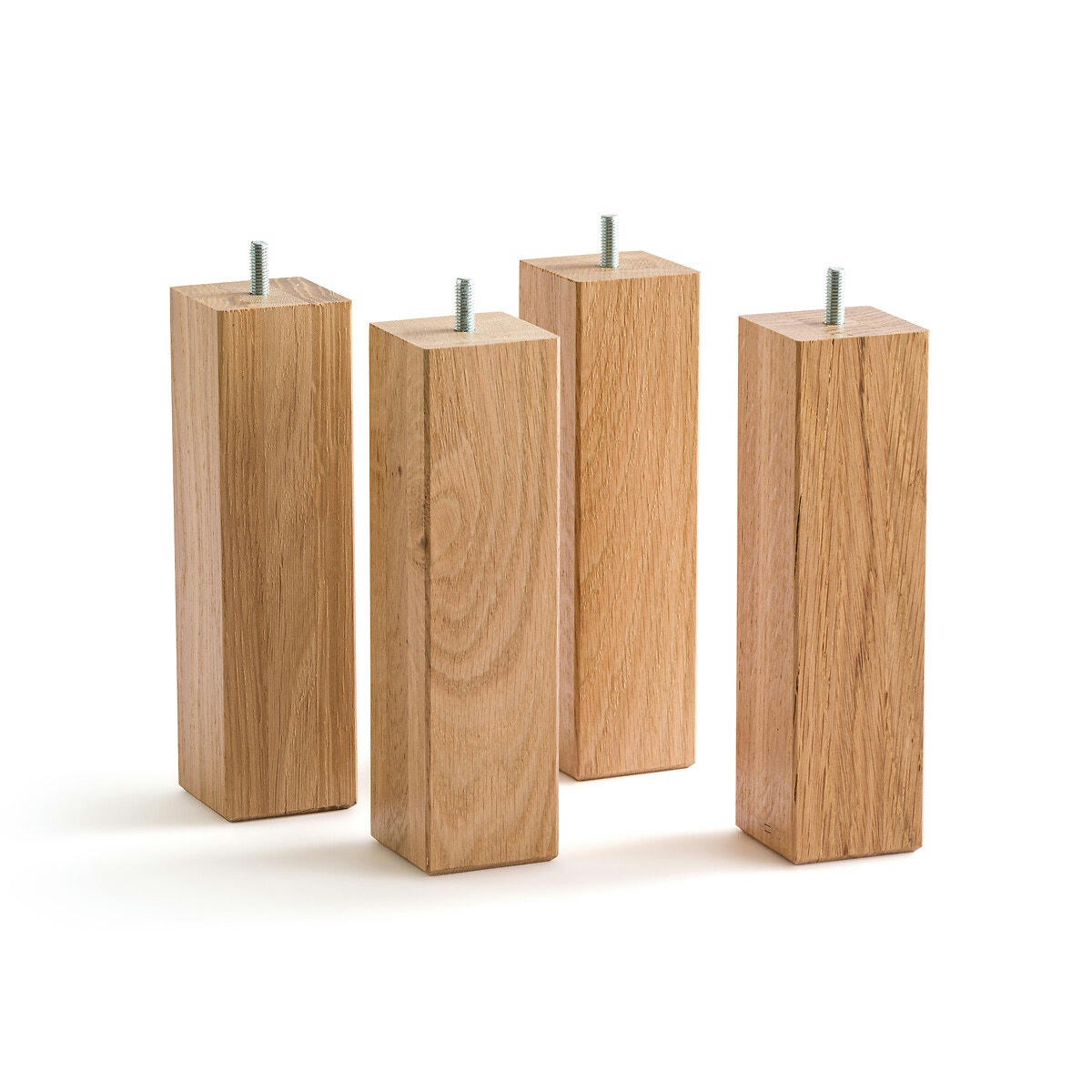 Lot de 4 pieds de sommier carrés, Haquin