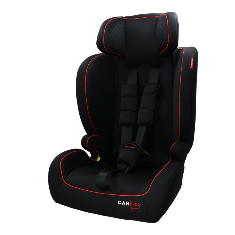 Siège pour enfant Jessie Isofix noir et rouge 76 - 150 cm CARKIDS