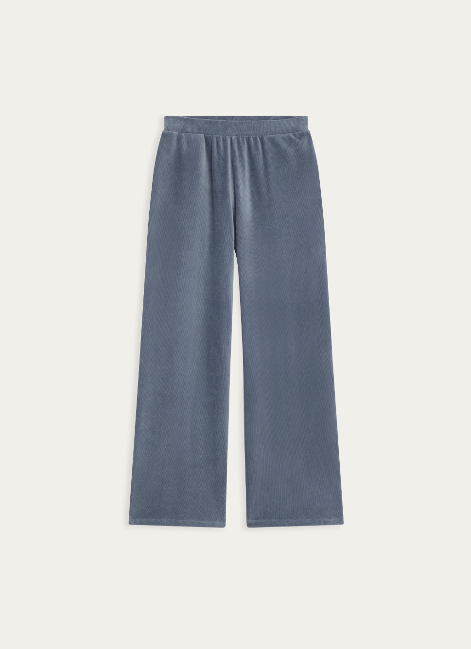 PANTALON EN VELOURS CALOU ÉCRU
