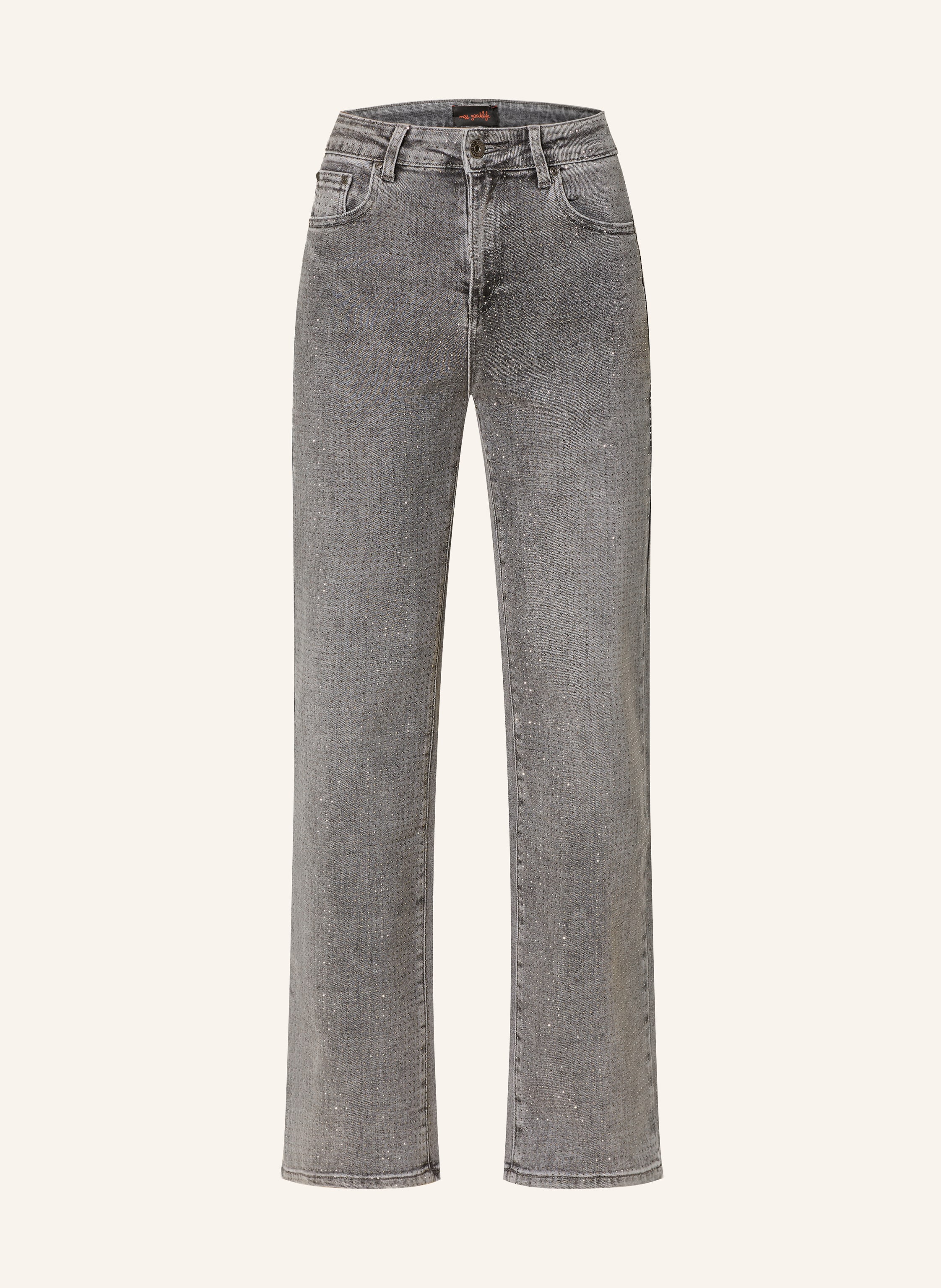 miss goodlife Straight Jeans mit Schmucksteinen