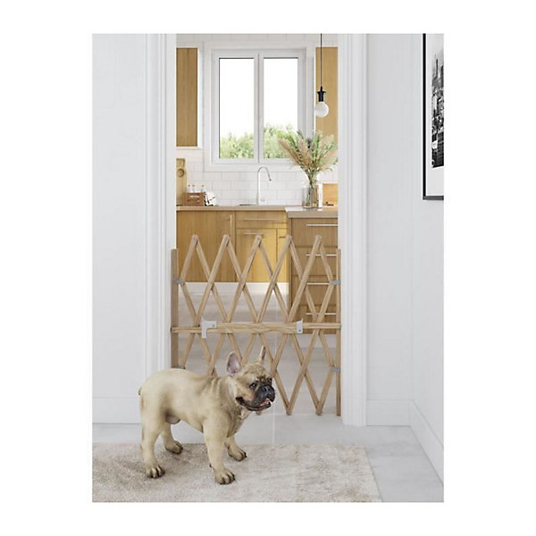 Barrière amovible pour animaux sans perçage Press'Fix - Hauteur 83 cm, Largeur ajustable de 65 à 104 cm