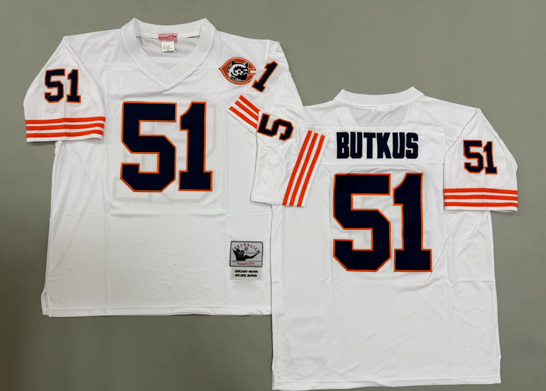 Dick Butkus Chicago Bears Authentic Throwback Retired Player Jersey