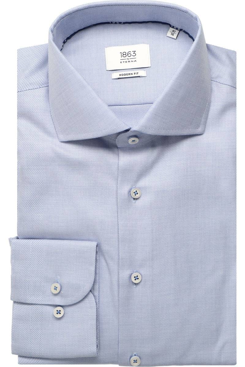 ETERNA 1863 Modern Fit Hemd blau, Strukturiert