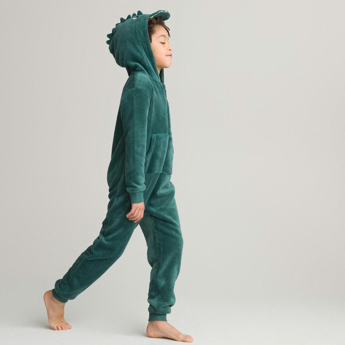Surpyjama à capuche polaire, motif dinosaure