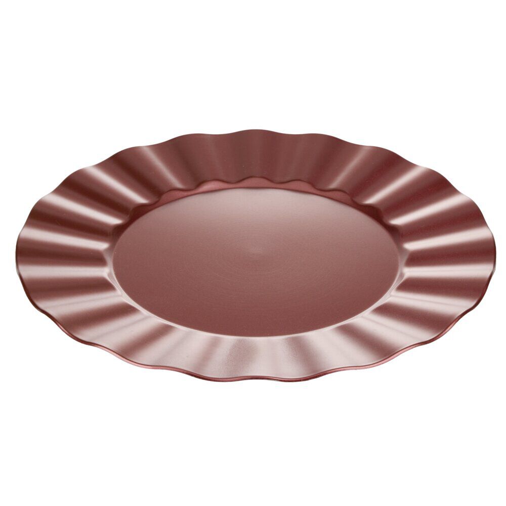 Sous-assiette bord ondulé Ø33 cm rouge